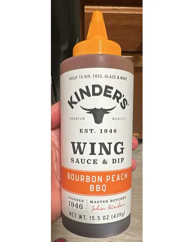 Photo of Bourbon Peach BBQ Wing Sauce & Dip by Kinder's