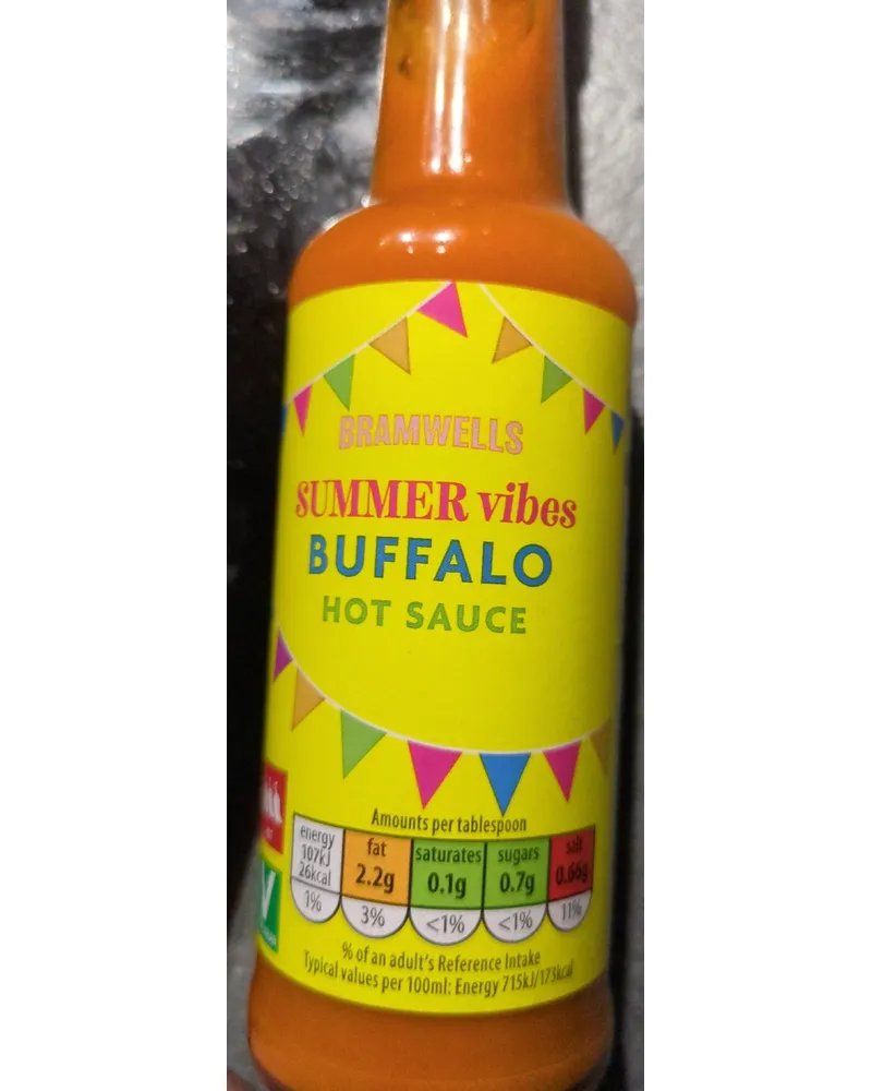 Photo of BAMWELLS SUMMER vibes BUFFALO HOT SAUCE Amounts pe by Bramwells