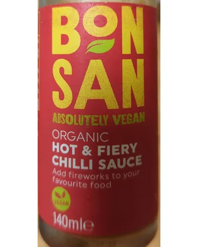 Photo of Absolutely Vegan Organic Hot and Fiery Chilli Sauce imp by Bon San