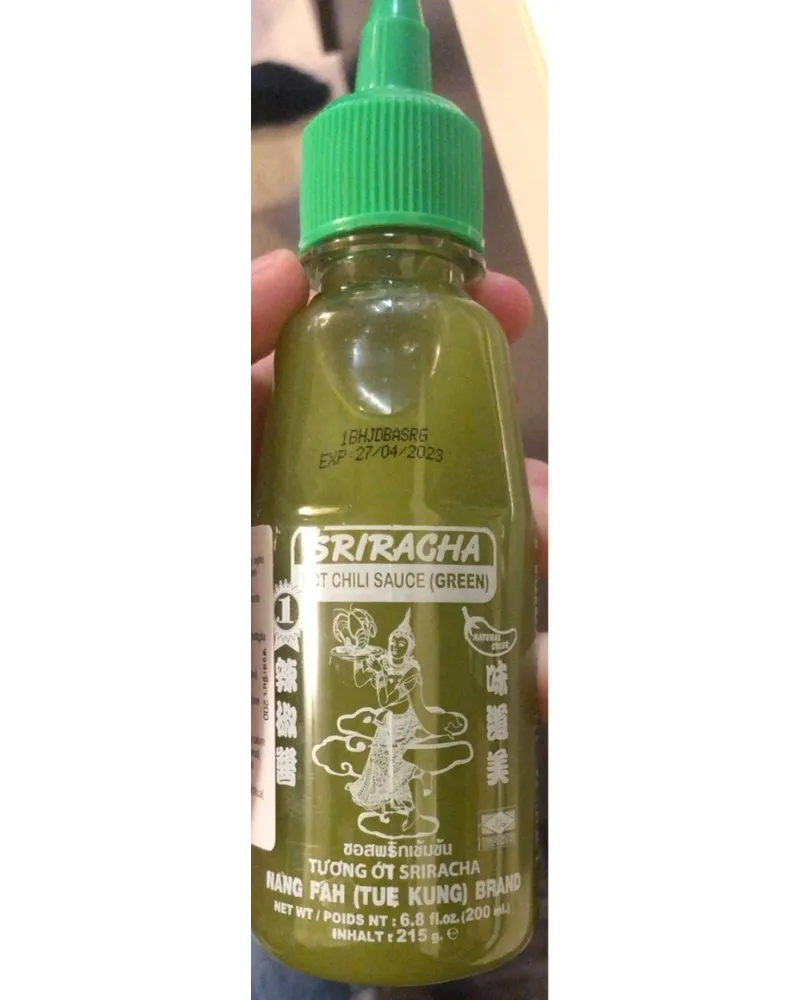 Photo of hot chili sauce green by Sriracha